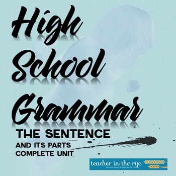 Preview of High School Grammar Unit: The Sentence and Its Parts Worksheets Test Slides