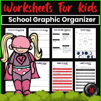 Preview of High School Graphic Organizer Worksheets activities for kids