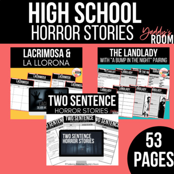 Preview of Halloween Horror Story BUNDLE - High School ELA Lessons