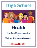 High School Health - Reading Comprehension Bundle #1