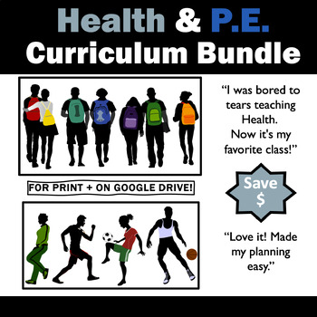Preview of High School Health and PE Lessons Bundle: Two #1 Best-Selling Full Year Programs