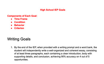 Preview of High School IEP Goals SpED - 217 Goals Across Subjects (All 4 Components)