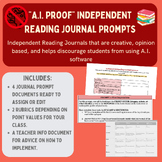 High School Independent Reading: "A.I. Proof" Journal Prompts