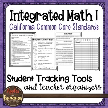 Preview of High School Integrated Math 1 - Student Tracking Tools and Teacher Organizers