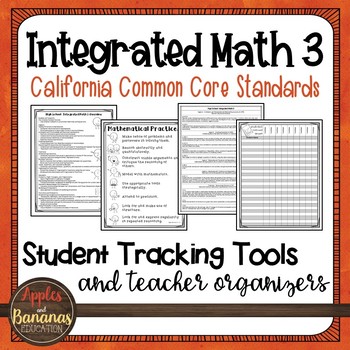 Preview of High School Integrated Math 3 - Student Tracking Tools and Teacher Organizers