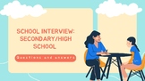 High School Interview Guide: Questions and Answers for Sec