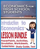 High School Intro to Economics BUNDLE PowerPoints, Activit