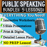 Public Speaking, Speech and Debate Bundle | 5 LESSONS | Pr