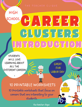 Preview of High School Introduction to Careers 10 page printable worksheets
