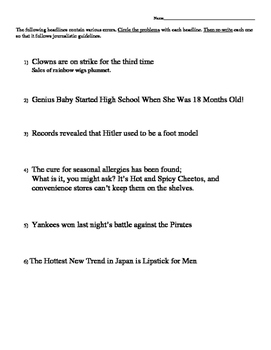 journalism lesson plans for high school