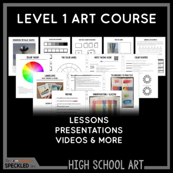Preview of High School Level 1 Art Course. Lessons, Videos and more. Art Foundations