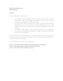 High School Level Writing Course: Pre-writing Module