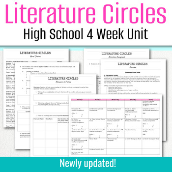 Preview of High School Literature Circles - 4 week unit - Everything you need!