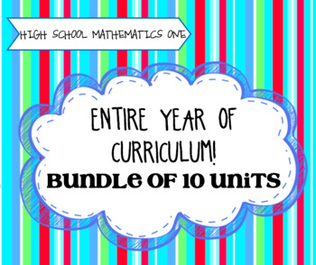 Preview of High School Math 1: ENTIRE YEAR BUNDLE!