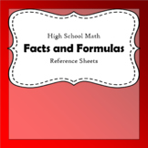 High School Math Facts and Formulas Sheets