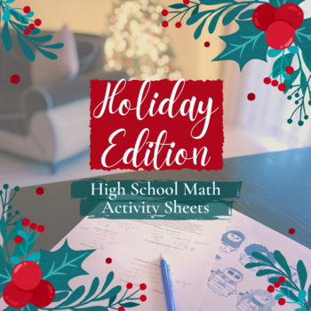 Preview of High School Math Holiday Snowman Activity Set