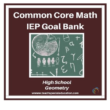 Preview of High School Math IEP Goal Bank - Geometry