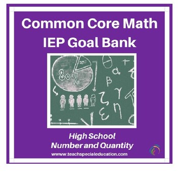 Preview of High School Math IEP Goal Bank - Numbers and Quantity