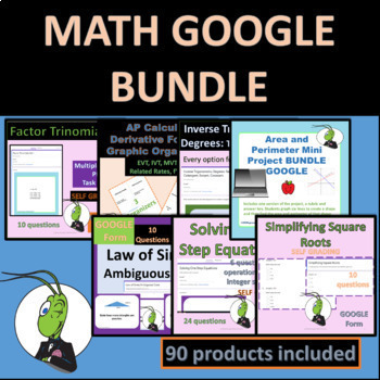 Preview of High School Math Mega Google Bundle | Algebra | Geometry