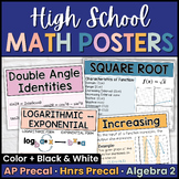 Precalculus Word Wall - Vocabulary Math Posters Bundle