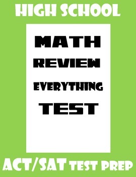 Preview of High School Math Basics Review Test