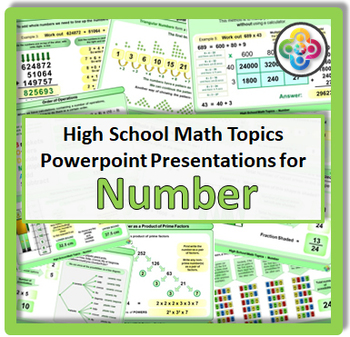 Preview of High School Math Topics: NUMBER