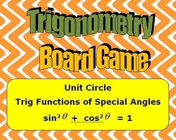 Preview of High School Math -Trigonometry Board Game - Unit Circle - Pythagorean Identity