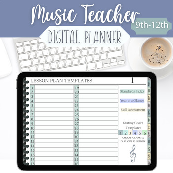 Preview of High School Music Teacher Planner for Choir, Music, Band 2024/2025