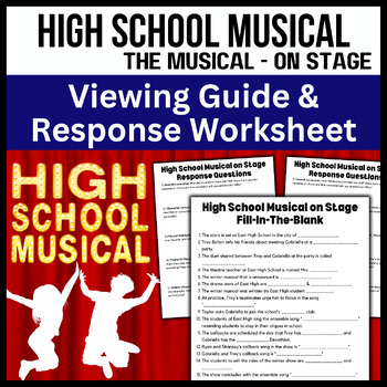 Preview of High School Musical: Fill In The Blank Viewing Guide & Response Worksheet