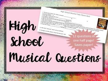 Preview of High School Musical Video Questions