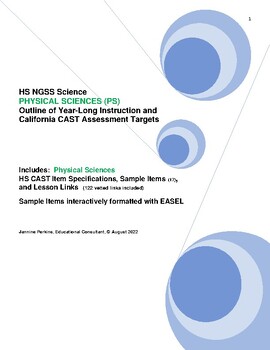 Preview of High School NGSS:  Physical Sciences: Year-Long Planning (CAST Targets)