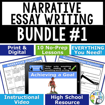 Preview of Narrative Writing Prompts, Personal Narrative Essay Writing Lessons - Bundle 1