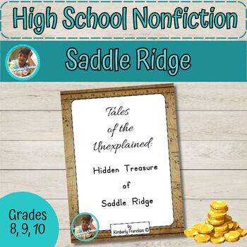 Preview of High School Nonfiction Reading Comprehension Hidden Treasure of Saddle Ridge