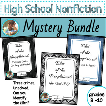 Preview of High School Nonfiction Reading Comprehension Mystery Bundle