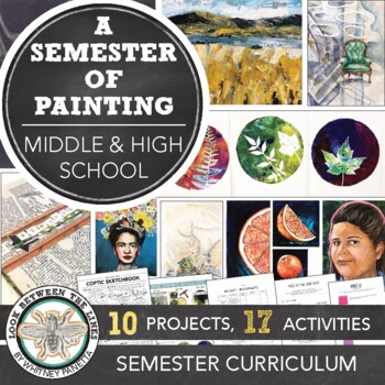 Preview of Watercolor Painting, Acrylic, Art Curriculum: Lessons, Projects, High School Art