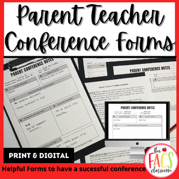 Preview of High School Parent Teacher Conference Forms