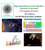 High School Physical Science Bundle 1- Interactive Crosswo