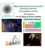 High School Physical Science Bundle 2 - 59 Matching Worksheets
