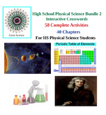 High School Physical Science Bundle 2- Interactive Crosswo