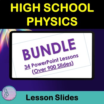 Preview of High School Physics Bundle | PowerPoint Lesson Slides | Capacitors Electricity