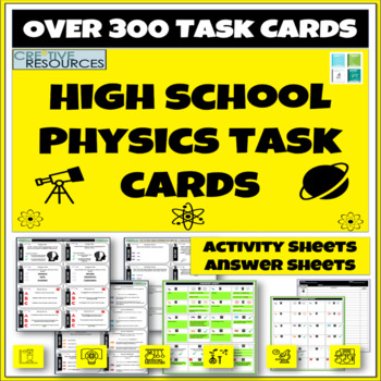 Preview of High School Physics Task Cards Bundle