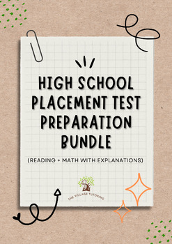 Preview of High School Placement Test Preparation Bundle (ANSWER KEY WITH EXPLANATIONS!)