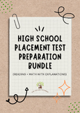 High School Placement Test Preparation Bundle (ANSWER KEY 