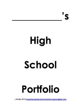 Preview of Middle School to High School Transition Planning Portfolio