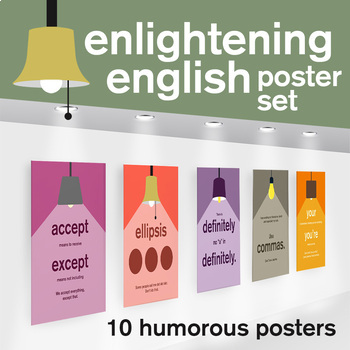 Preview of High School Posters - Middle School Posters - Grammar Punctuation Posters