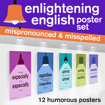 Preview of High School Posters - Middle School Posters - Mispronounced Misspelled Vocab