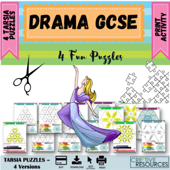Preview of High School Printable Drama Tarsia Puzzles