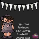 High School Psychology TEKS Checklist