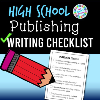 Preview of High School Publishing Checklist - PDF and digital!