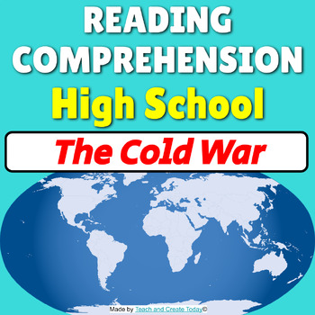 Preview of High School Reading Comprehension Passage History Worksheet The Cold War